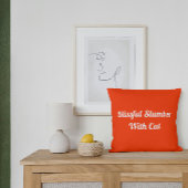 猫ペットオレンジで幸せな眠パーソナライズされたり心地 クッション