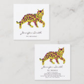 猫ペットカラフルトリマースクエアビジネスカード スクエア名刺 (正面/裏面)