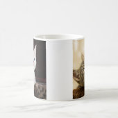 猫ペットフォトパーソナライズされた両面 コーヒーマグカップ (中央)