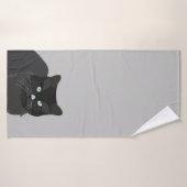猫ペットブラックキャット バスタオル (バスタオル)