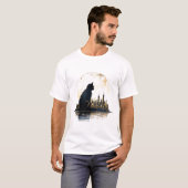 猫ペット動物美しい自然シティディスカバリー Tシャツ (正面フル)