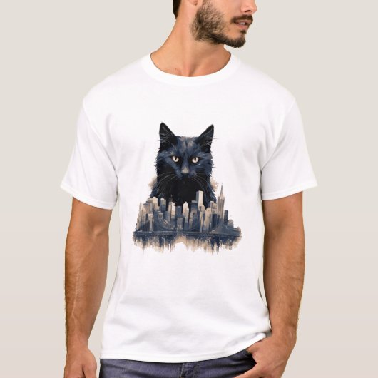 猫ペット動物美しい自然シティディスカバリー Tシャツ (正面)