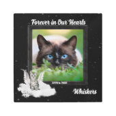 猫ペット記念エンジェル子猫と写真 メタルプリント (正面)