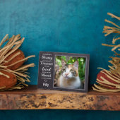 猫ペット記念ギフト – Cat悔やみや弔慰ギフト – Pet Loss フォトプラーク (側面)