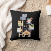 猫ホラーおもしろい映画かわいいハロウィーン猫子猫 クッション (ブランケット)