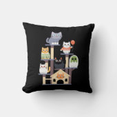 猫ホラーおもしろい映画かわいいハロウィーン猫子猫 クッション (正面)