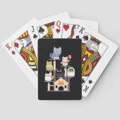 猫ホラーおもしろい映画かわいいハロウィーン猫子猫 トランプ (裏面)