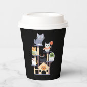猫ホラーおもしろい映画かわいいハロウィーン猫子猫 紙コップ (正面)