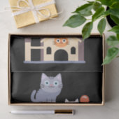 猫ホラーおもしろい映画かわいいハロウィーン猫子猫 薄葉紙 (ギフト)