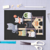 猫ホラーおもしろい映画かわいいハロウィーン猫子猫 薄葉紙 (クラフト)