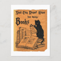 猫ホワイトの本は決して多すぎない ポストカード