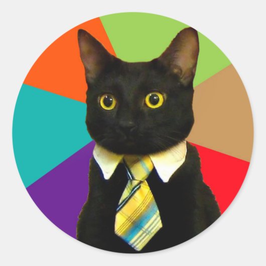 猫ボス ラウンドシール (正面)