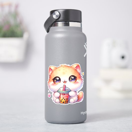 猫ボバかわいいバブルティー シール (HydroFlask)