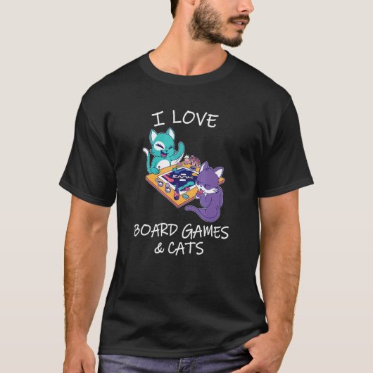 猫ボードゲーマー Tシャツ (正面)