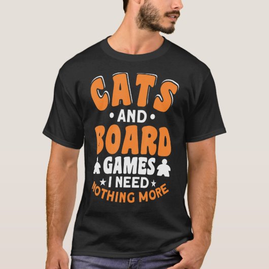 猫ボードゲームボードゲーム5 Tシャツ (正面)