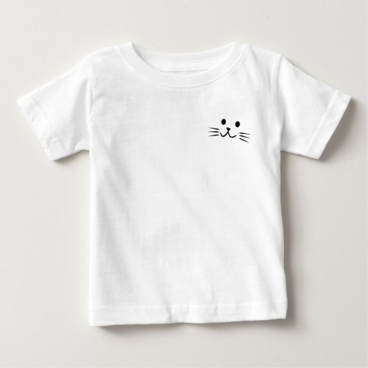 猫ポケット、かわいい子猫プレゼント、かわいい子猫プレゼント ベビーTシャツ (正面)