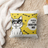 猫ポスタおもしろいー、サングラスをかけているマンガ猫 クッション (ブランケット)