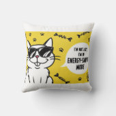 猫ポスタおもしろいー、サングラスをかけているマンガ猫 クッション (裏面)