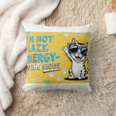 猫ポスタおもしろいー、サングラスをかけているマンガ猫 クッション (ブランケット)