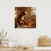 猫ポスター2匹 ポスター (キッチン)