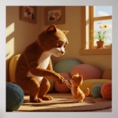 猫ポスター2匹 ポスター (正面)