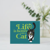 猫ポストカードの方が生活が良い ポストカード (スタンド正面)