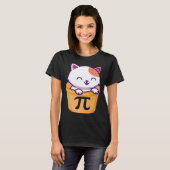 猫ポットパイおもしろいデイPiデイキッズ先生数学の愛 Tシャツ (正面フル)