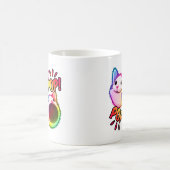 猫ポップ・アートのが飛び跳ねるミーム コーヒーマグカップ (中央)