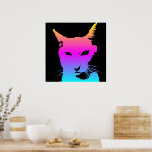 猫ポップ・アートのポスター ポスター (キッチン)