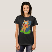 猫ポーカーポーカーカード カードゲーム Tシャツ (正面フル)