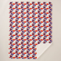 猫ポートレートはっきりした- Graphic Art Orange and Violet