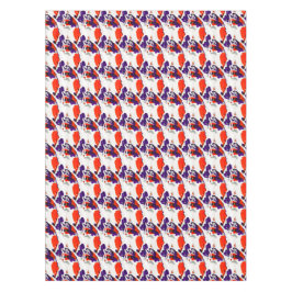 猫ポートレートはっきりした- Graphic Art Orange and Violet テーブルクロス