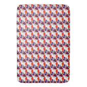 猫ポートレートはっきりした- Graphic Art Orange and Violet バスマット (正面縦)