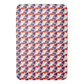 猫ポートレートはっきりした- Graphic Art Orange and Violet バスマット (正面縦)