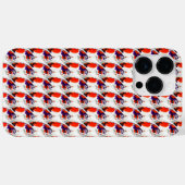 猫ポートレートはっきりした- Graphic Art Orange and Violet Case-Mate iPhoneケース (裏面 (横))