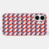 猫ポートレートはっきりした- Graphic Art Orange and Violet Case-Mate iPhoneケース (裏面 (横))