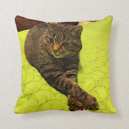 猫ポートレート装飾装飾用クッションアモダンート クッション