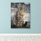 猫ポートレート キャンバスプリント (インサイチュ (ウッドフロア))
