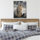 猫ポートレート キャンバスプリント (インサイチュ (寝室))