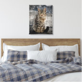 猫ポートレート キャンバスプリント (インサイチュ (寝室))