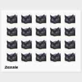猫ポートレート スクエアシール (シート)