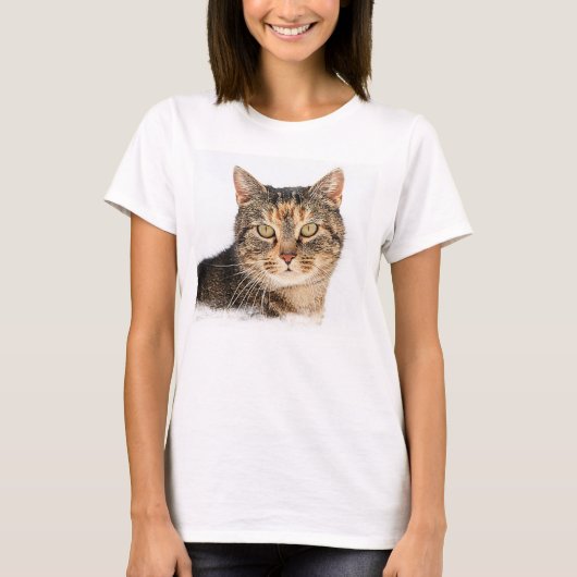 猫ポートレート Tシャツ (正面)