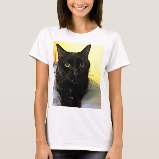 猫ポートレートTシャツ Tシャツ (正面)