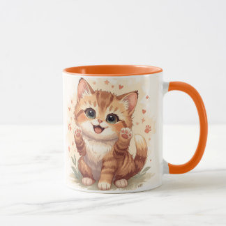 「猫マグを狙う:トゥインクル遊&」 マグカップ