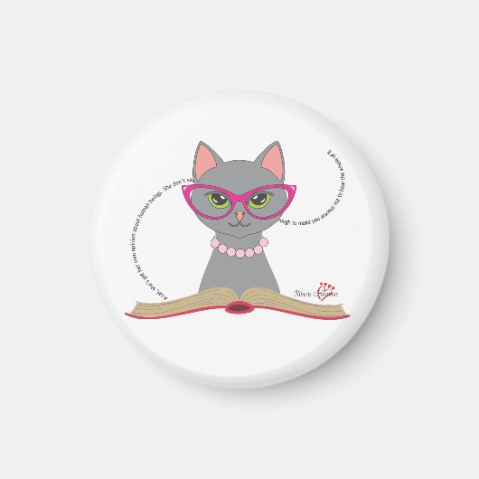 猫マグネットを予約する マグネット (正面)