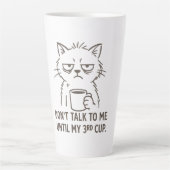 猫マグ残業 – 「3日まで話しかけないで カフェラテマグ (正面)