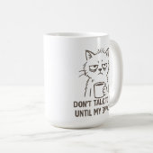 猫マグ残業 – 「3日まで話しかけないで コーヒーマグカップ (正面右)