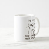猫マグ残業 – 「3日まで話しかけないで コーヒーマグカップ (正面右)