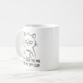 猫マグ残業 – 「3日まで話しかけないで コーヒーマグカップ (正面左)
