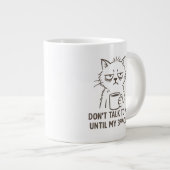 猫マグ残業 – 「3日まで話しかけないで ジャンボコーヒーマグカップ (正面右)